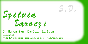 szilvia daroczi business card